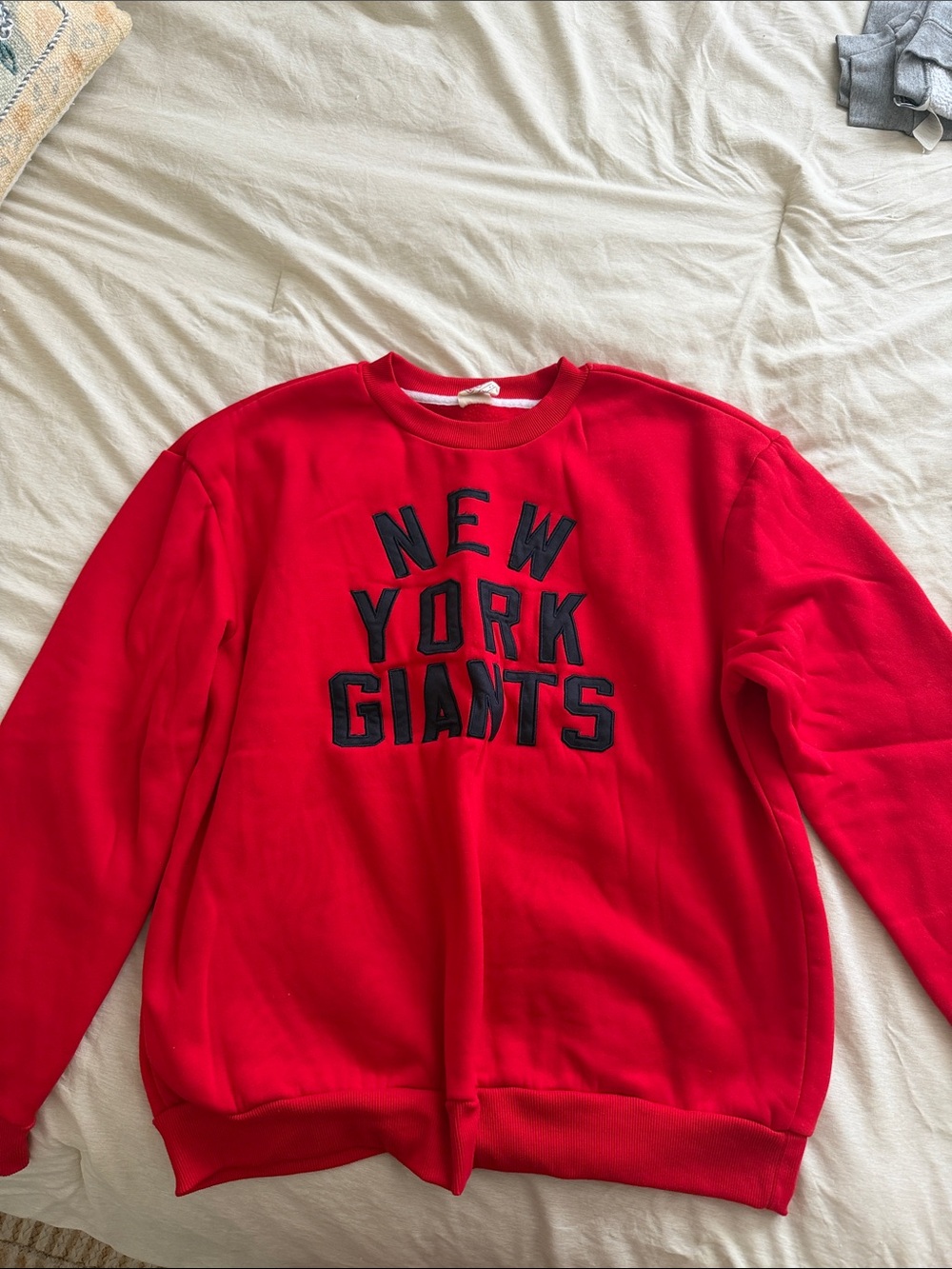 NFL Red New York Giants Crewneck Sweatshirt